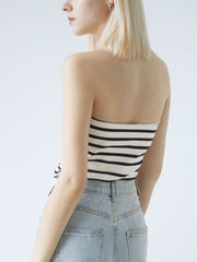 Stripe Tube Scarf Top