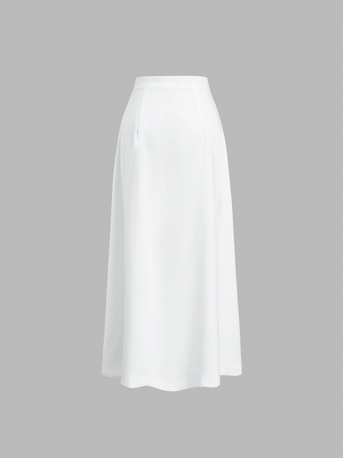 Buttoned Flowy Midi Skirt