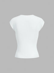 Basic Cap Sleeve Shirt