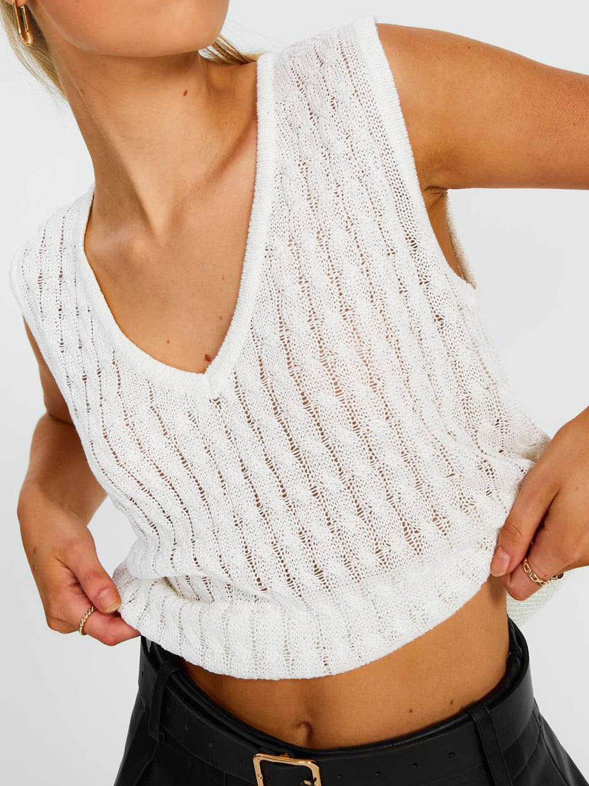 Cable Knit Tank Top