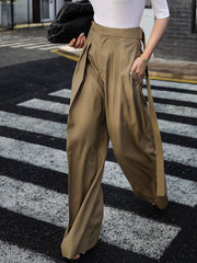 Oversized Tied Wide Leg Dress Pants