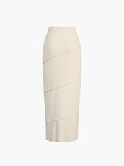 Ladder Up Cotton Rib Skirt