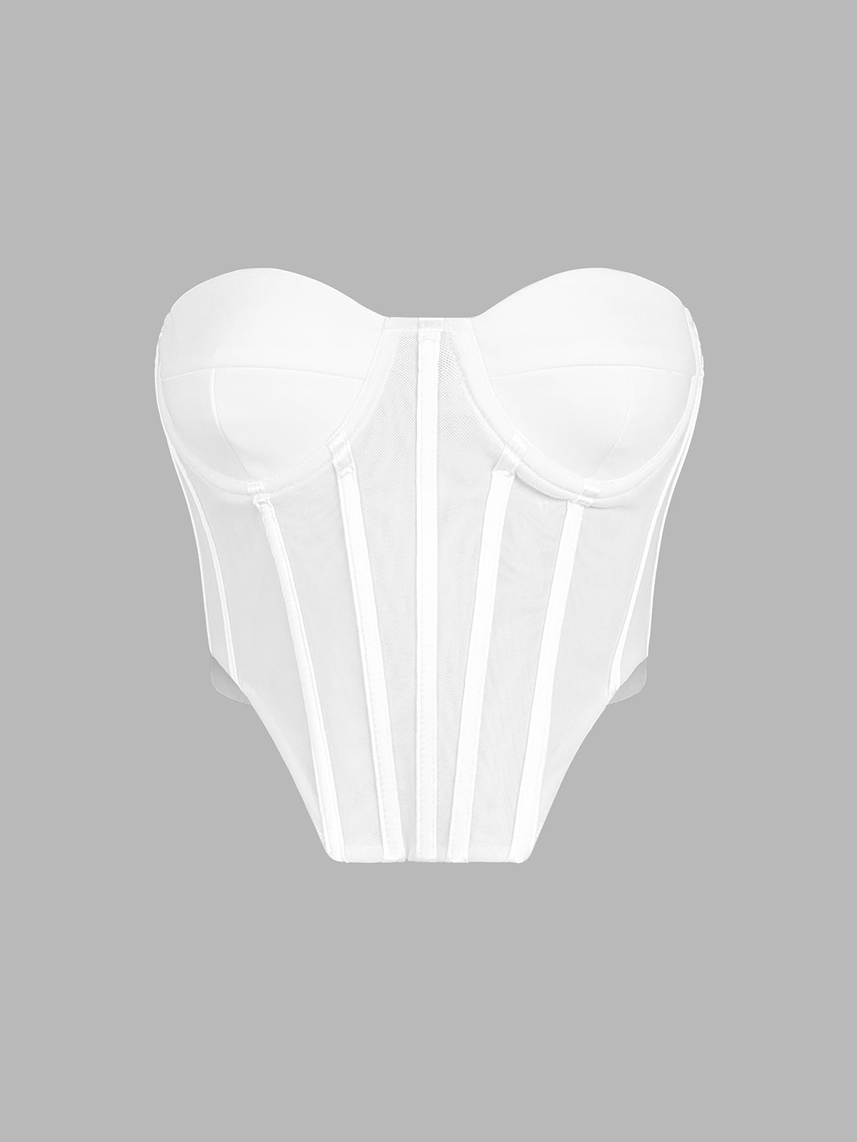 Cup Detail Zippered Crop Corset