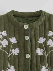 Embroidered Lilac Floral Vest