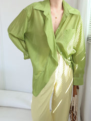 Oversized Summer Greens Cover Up Shirt