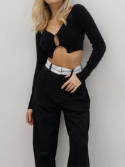 Highway Reversible Waistband Wide Leg Pants