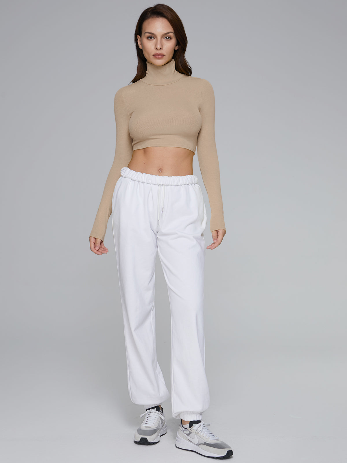 Cropped Long Sleeve Turtleneck