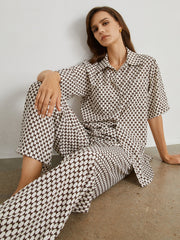 Checkered Two Piece Pants Set