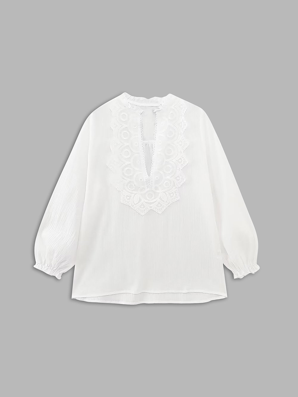 Embroideried Floral Cover Up Blouse