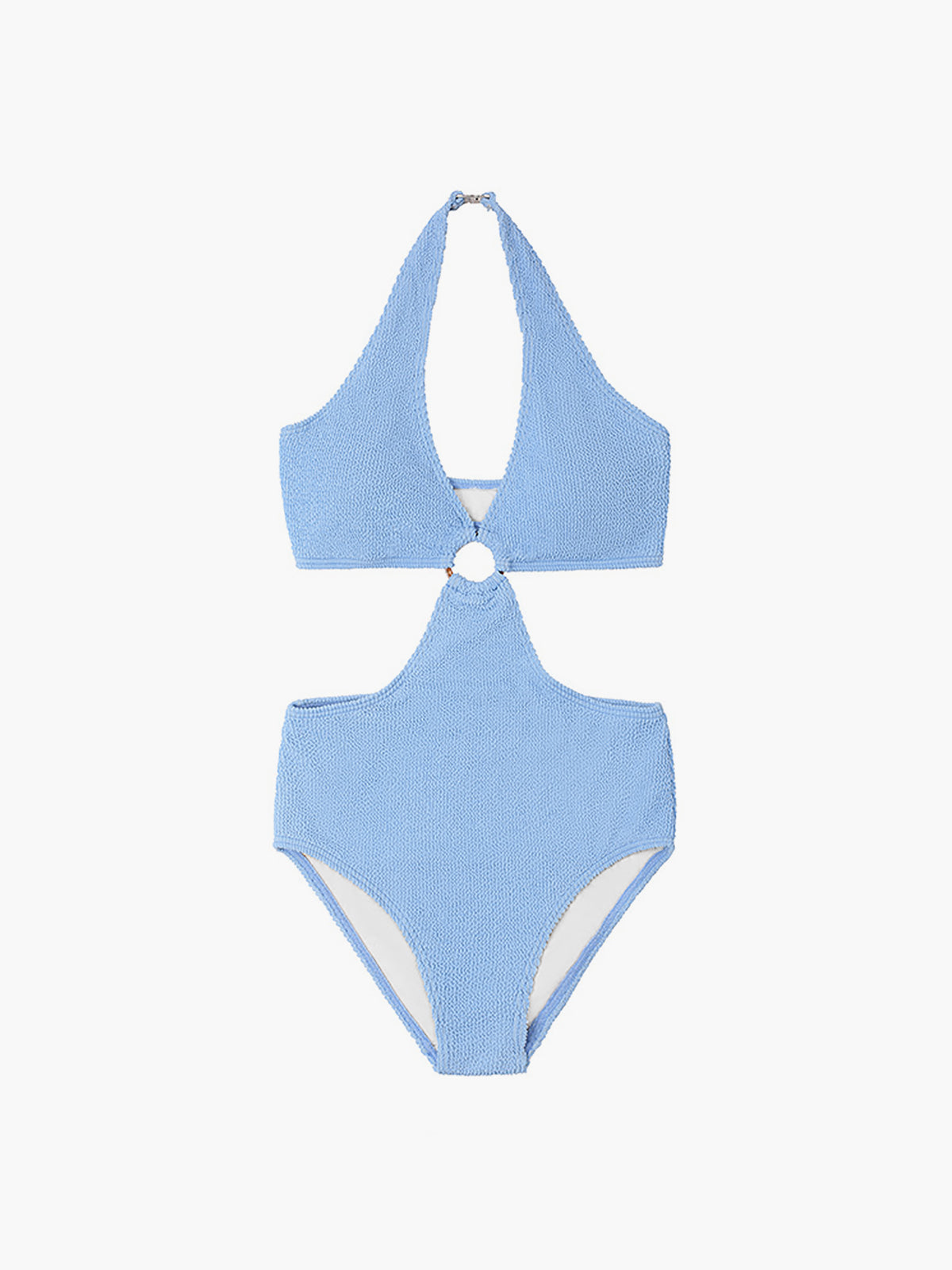 O-Ring Cutout Open Back One Piece Swimsuit