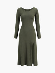 Leisure Long Sleeve Midi Dress