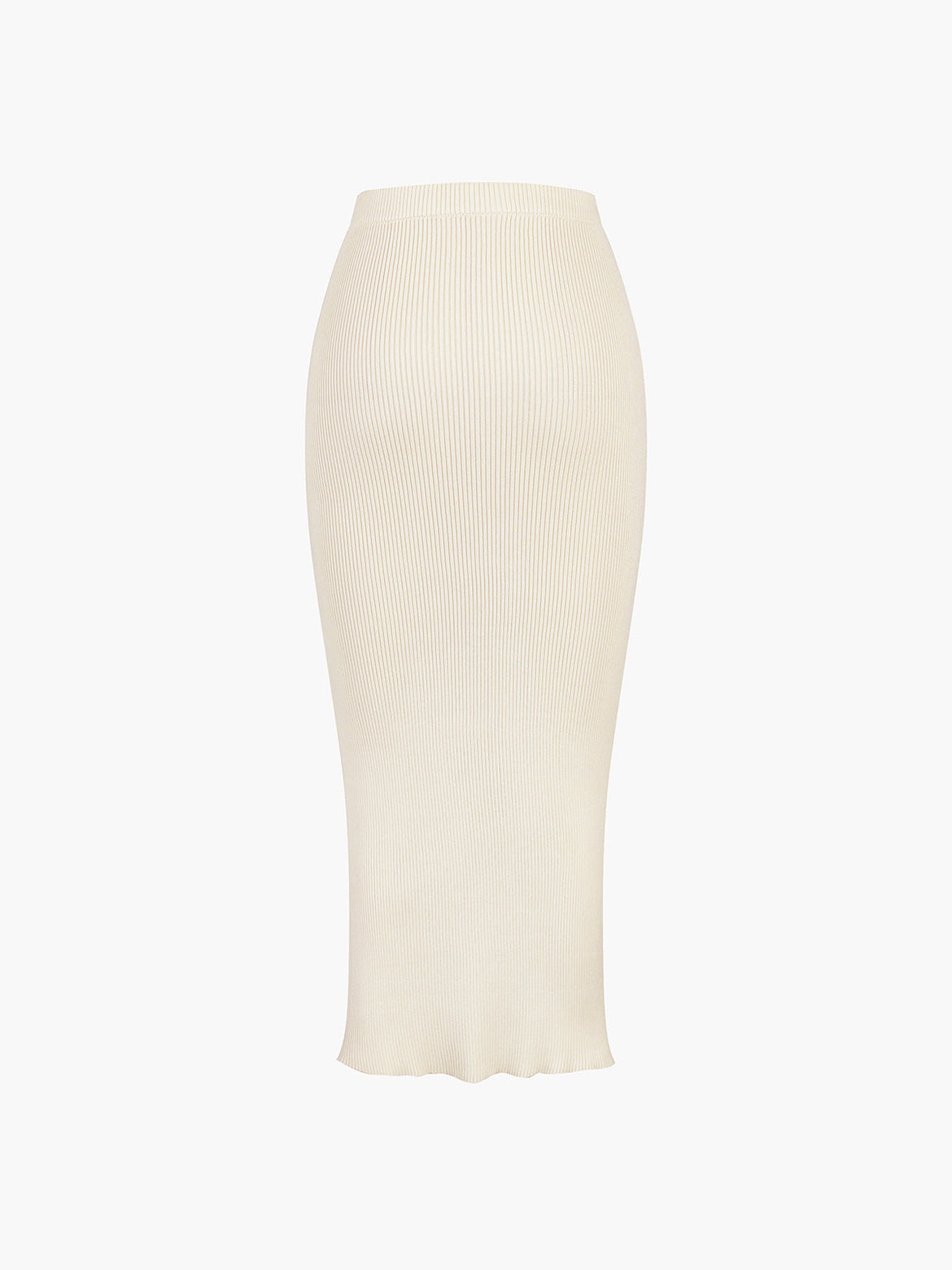 Creamy Latte Rib Maxi Skirt