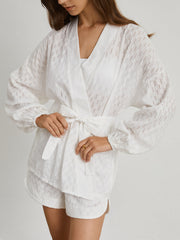 Crete Cover Up Tied Two Piece Shorts Set