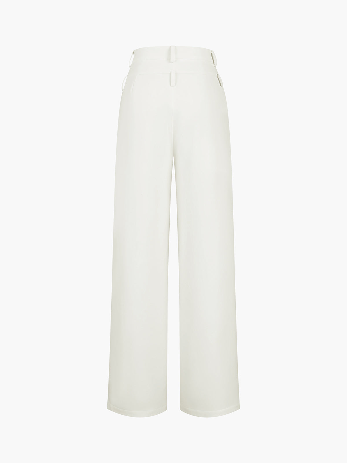 Double Waistband Pleat Wide Leg Pants