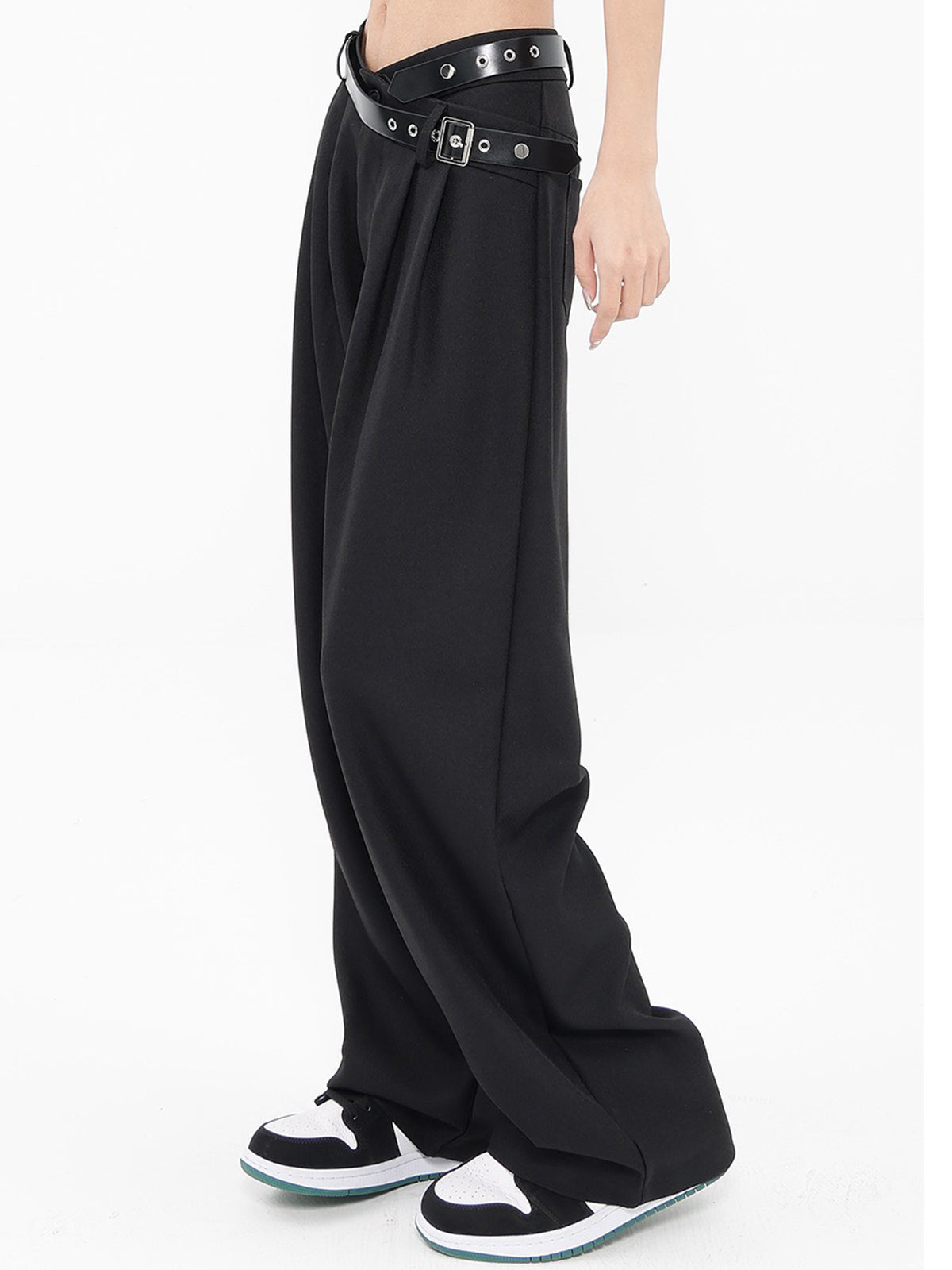 Street Belted Wide Leg Pants