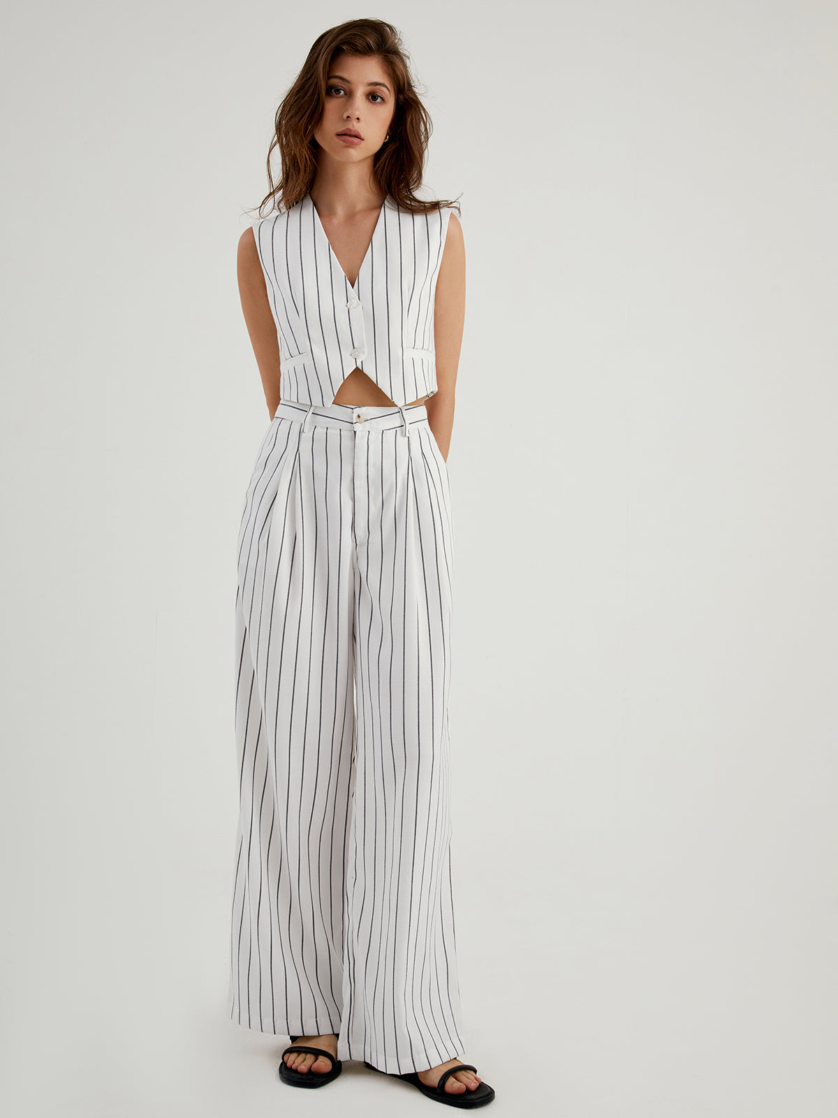 Indie Sleaze Pinstripe Wide Leg Pants