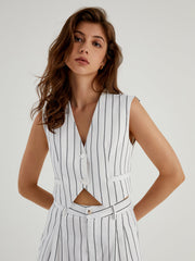 Indie Sleaze Pinstripe Vest