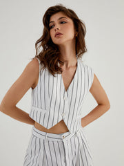 Indie Sleaze Pinstripe Vest