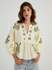 Morocco Vibe Embroidered Blouse