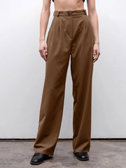 Smart Pleat Straight Leg Pants