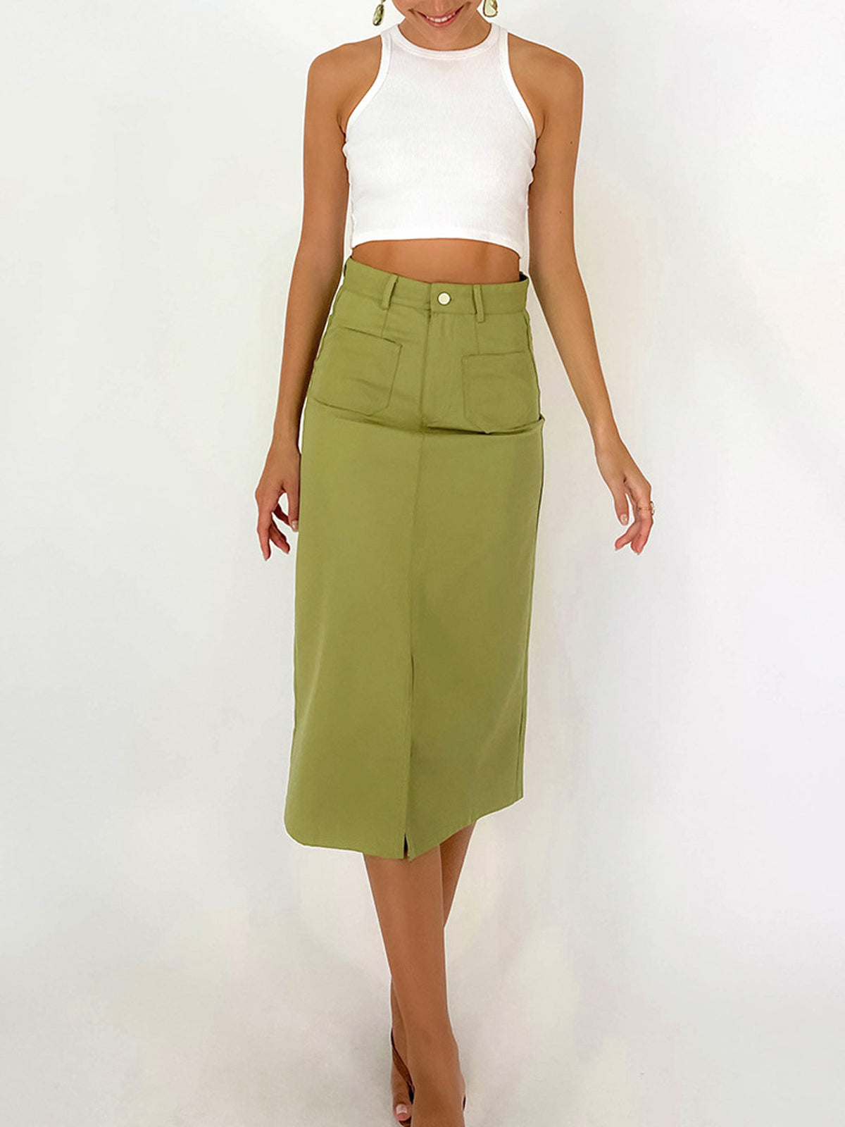 Greenfield Denim Buttoned Skirt