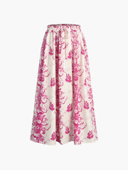 Majolica Floral Maxi Skirt