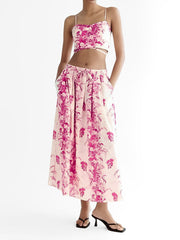 Majolica Floral Maxi Skirt