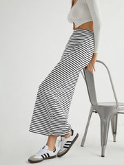 Stripe Maxi Skirt