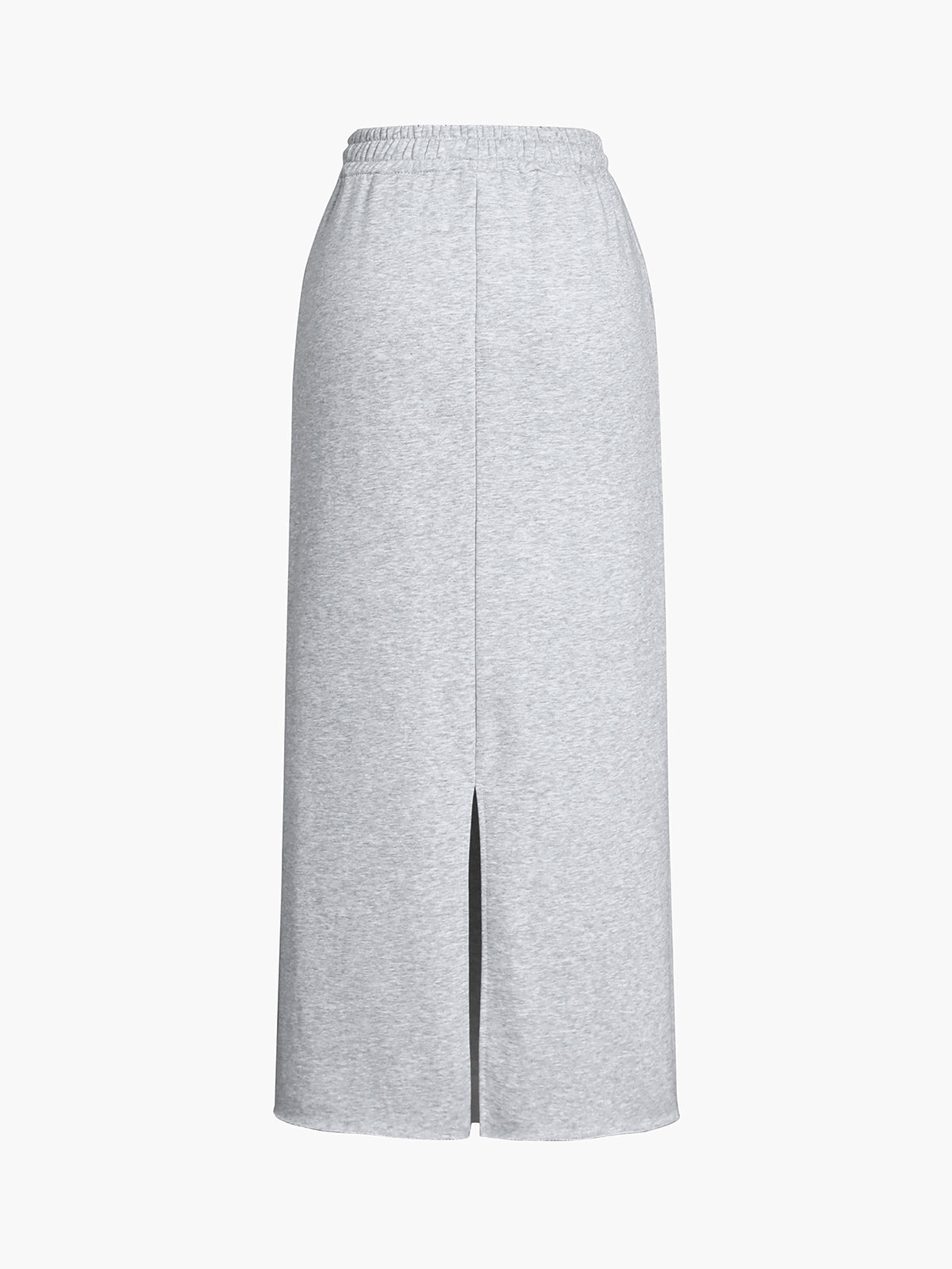 Pockets Raw Hem Drawstring Maxi Sweatshirt Skirt