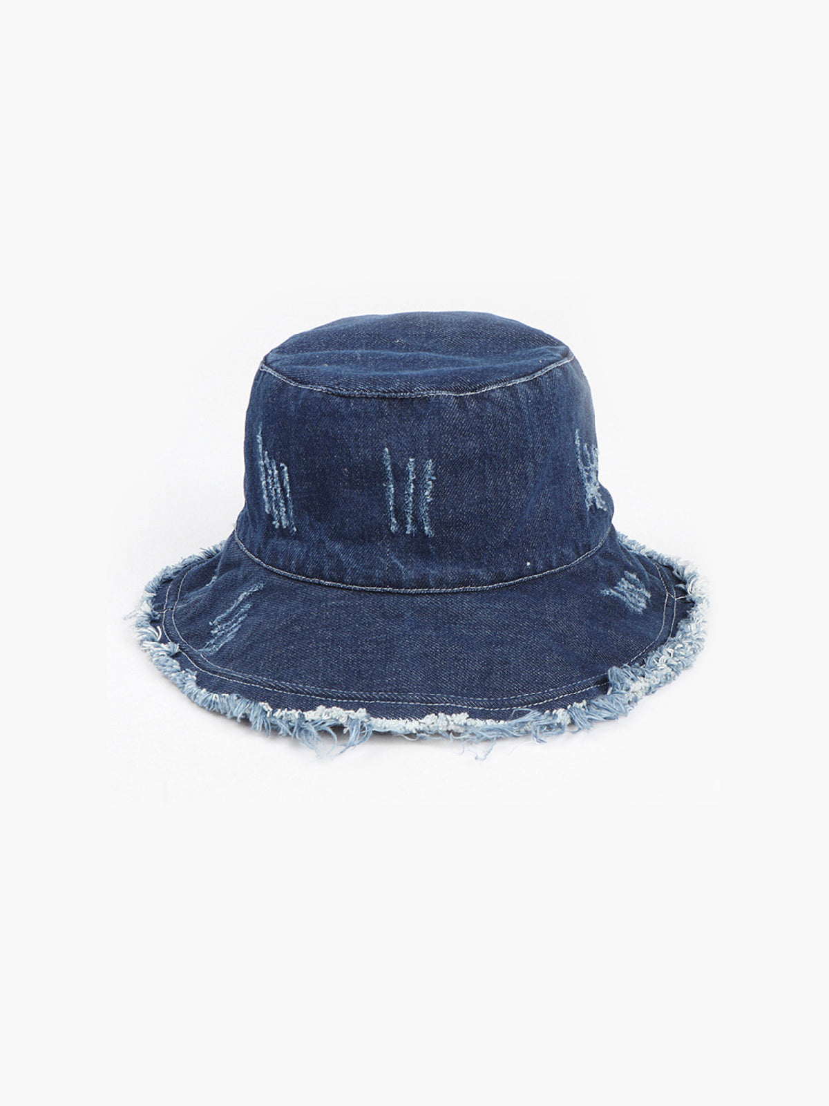 Denim Ripped Bucket Hat