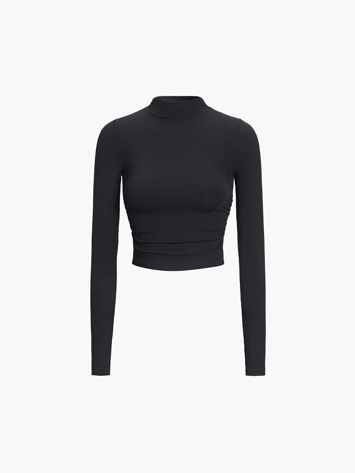 Basic Long Sleeve Crop Shirt