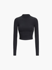 Basic Long Sleeve Crop Shirt