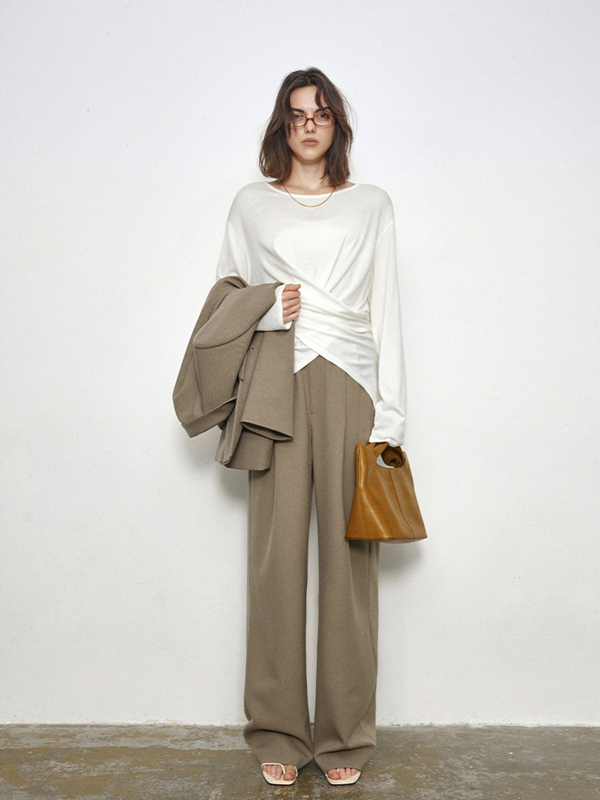 City Stroll Elastic Waistband Wide Leg Pants