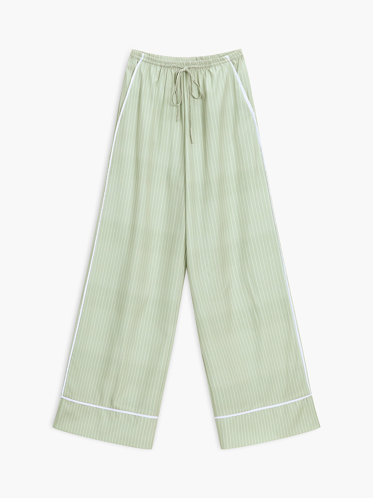 Greeness Pinstripe Wide Leg Pants