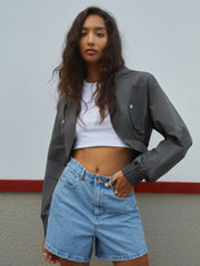 Street Crop Bomber Jacket