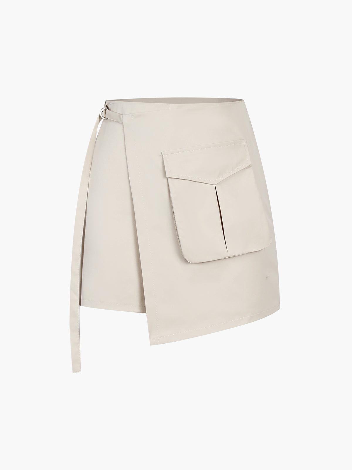 Asymmetrical Layer Tied Shorts