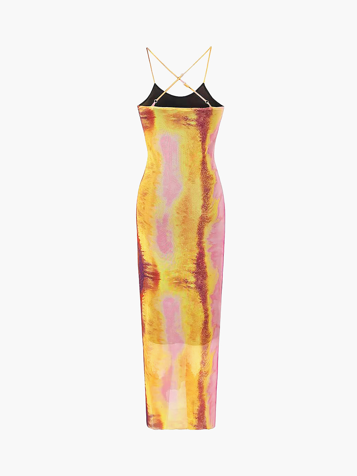 Celebrate Beauty Tie Dye Mesh Midi Dress