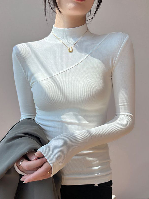 Vanilla Mock Neck Long Sleeve Top