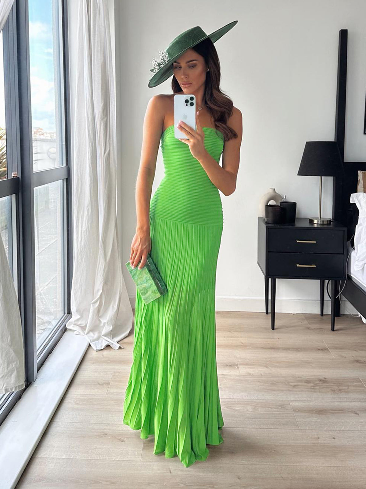 Greeness Rib Tube Long Dress