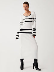 Stripe Long Sleeve Sweater Dress