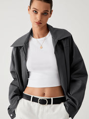 In The Morning Collared Bomber Jacket