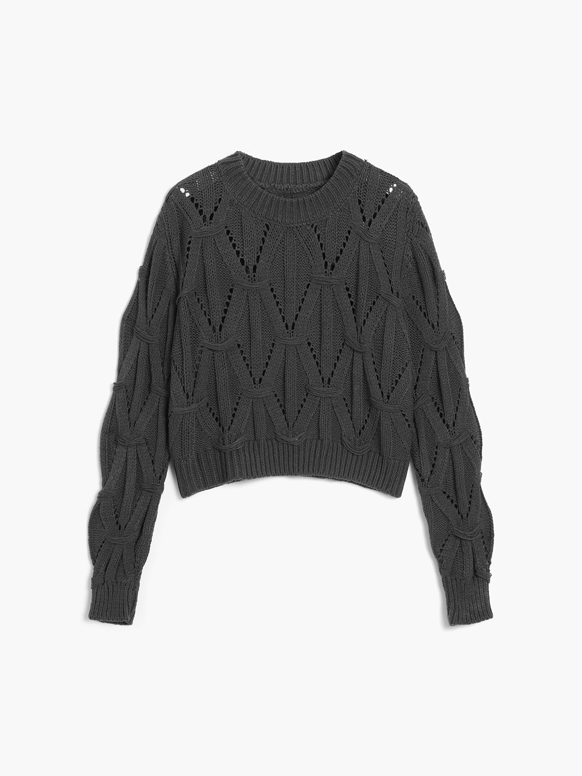 Coffee Run Cable Knit Sweater
