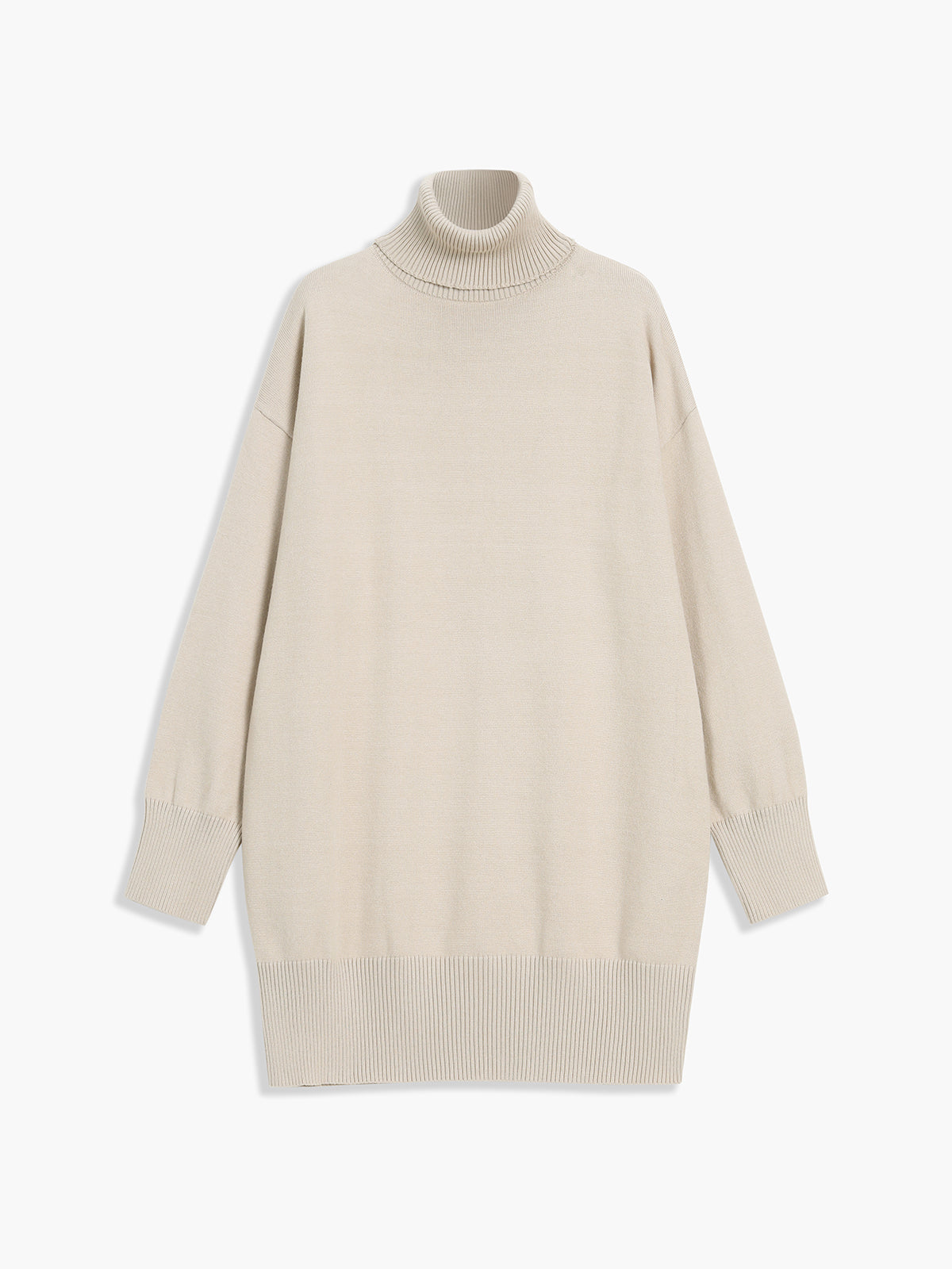 Minimalism Turtleneck Short Sweater Dress