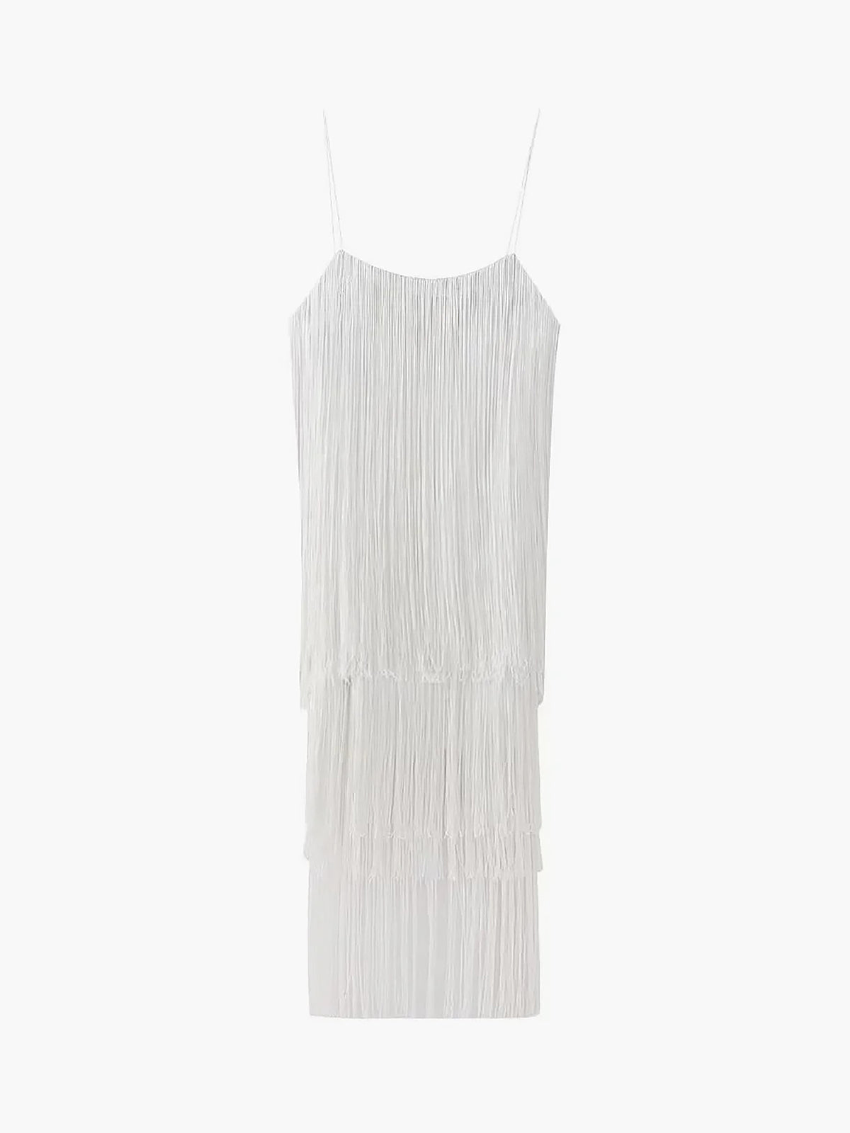 Florence Fringed Open Back Short Dress