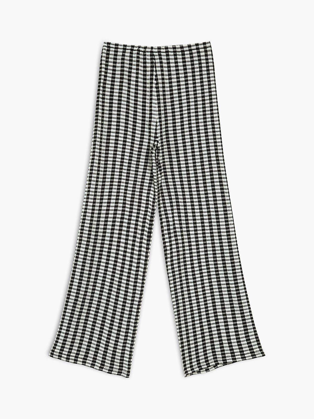 Pinstripe Eyelet Drawstring Knit Pants