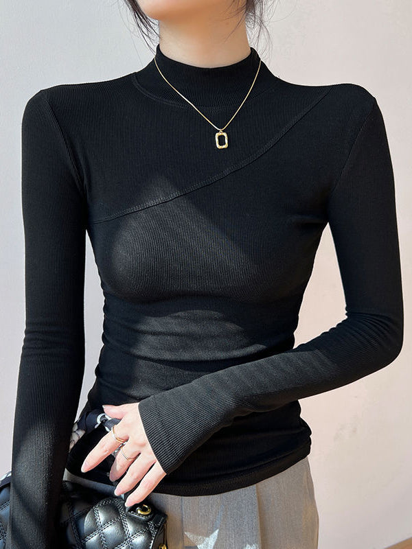 Vanilla Mock Neck Long Sleeve Top