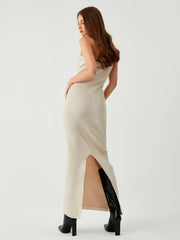 Vanilla Knit Tube Long Dress
