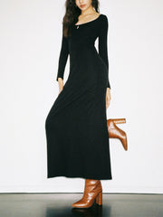 Good As Always Long Sleeve Long Sweater Dress