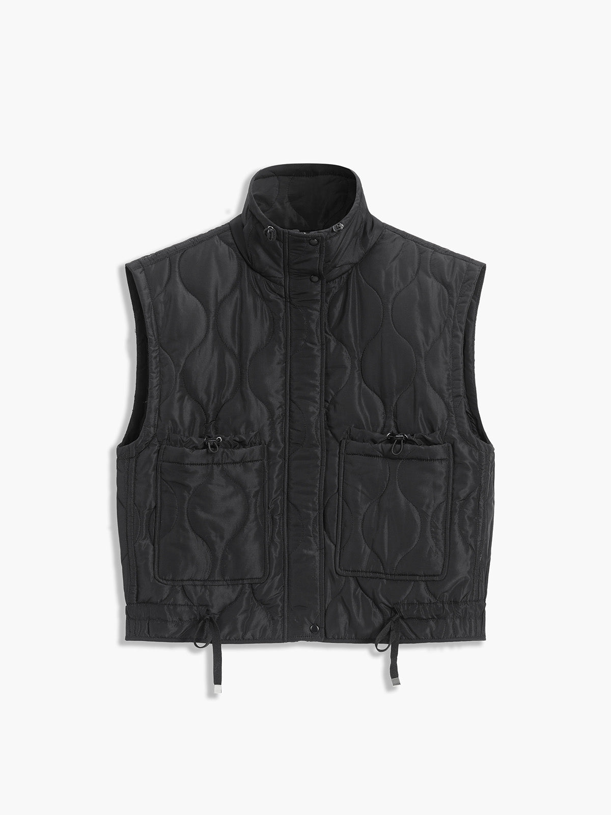 Mock Neck Quilted Puffer Vest
