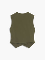 Made For You Asymmetric Buttoned Vest